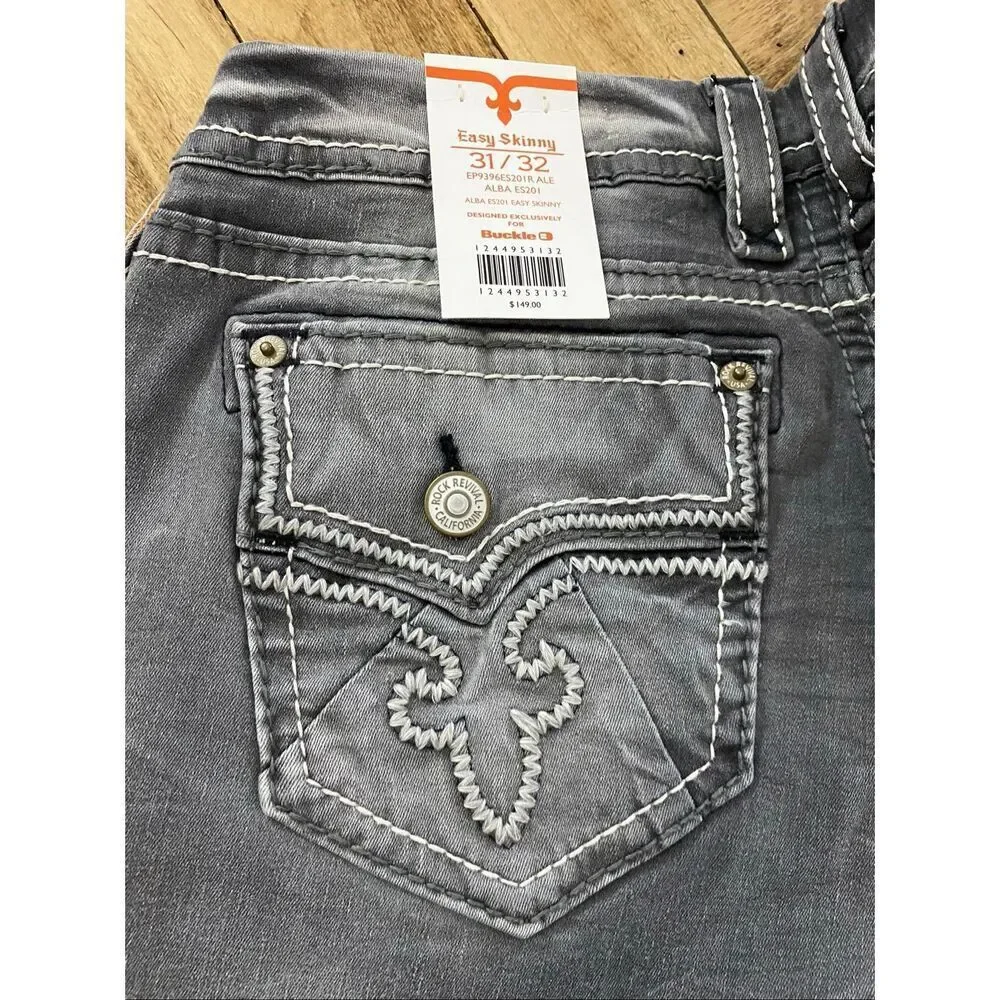 Rock Revival Alba Easy Skinny Denim Women’s Jeans Sz 31/32